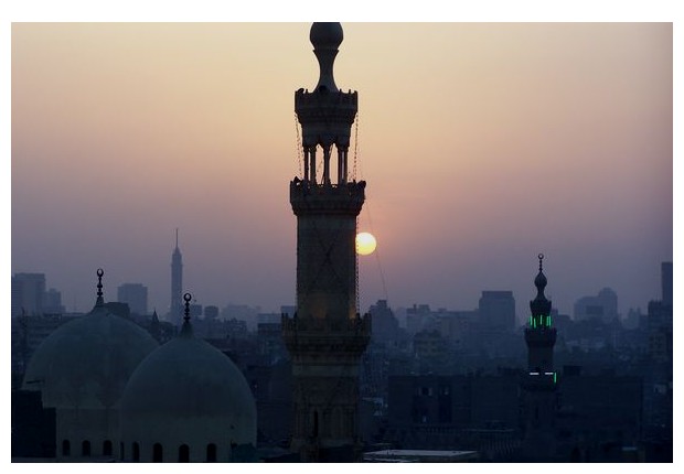 Evening on the minaret, Cairo, Egypt