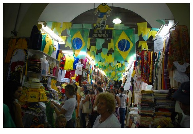 Handicrafts and arts on sale in Mercado Modelo, Salvador, Brazil
