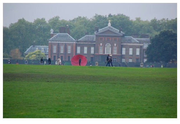 Sculptures by Anish Kapoor, Kensington gardens, London, October 2010