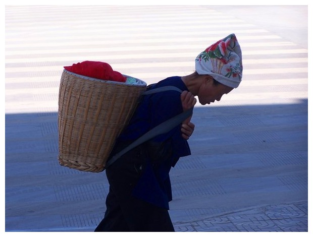 Women with baskets, Yunnan, China