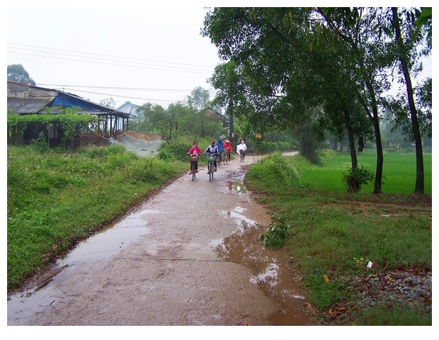 A village after rain, near Hue in Vietnam