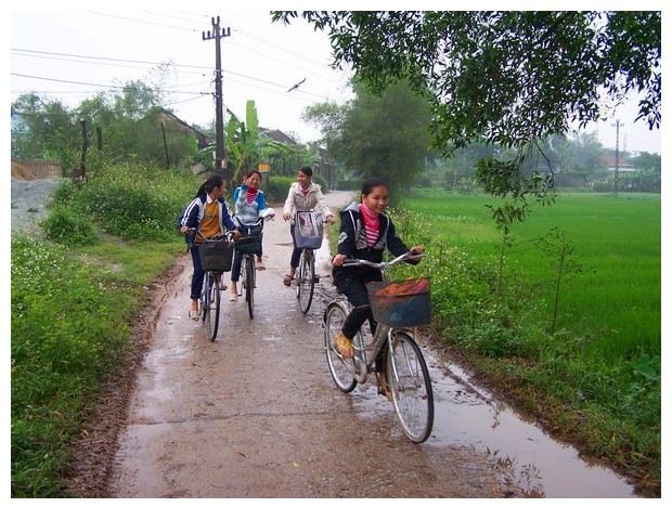A village after rain, near Hue in Vietnam