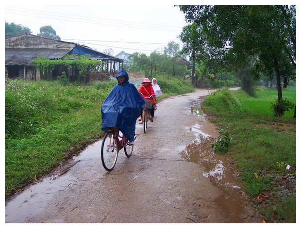 A village after rain, near Hue in Vietnam