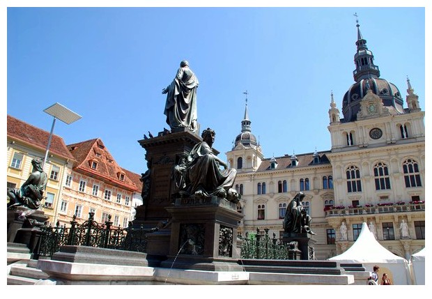 Monument in the city centre of Graz in Austria