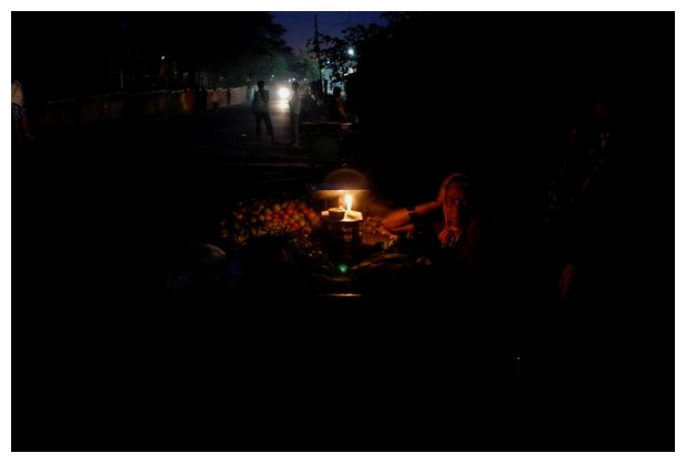 woman selling vegetables, Mandya district, Karnataka, India