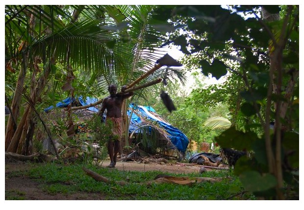 Men from life along backwaters of Kerala, India