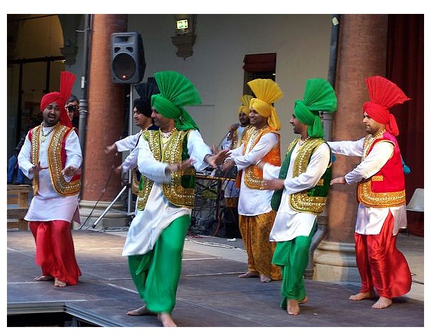 Bhangra dancers, Bologna, Italy