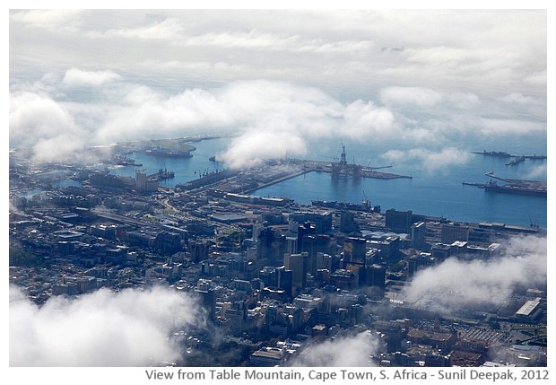 Cape town from Table Mountain, South Africa - images by Sunil Deepak, 2012