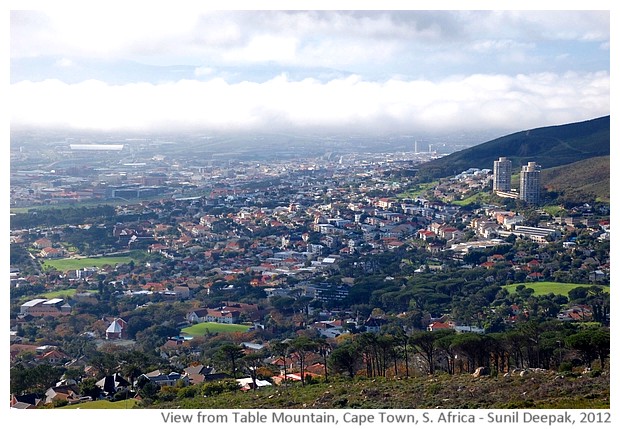 Cape town from Table Mountain, South Africa - images by Sunil Deepak, 2012