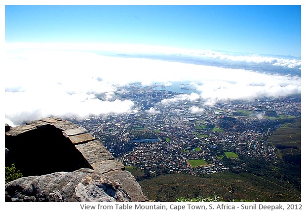 Cape town from Table Mountain, South Africa - images by Sunil Deepak, 2012