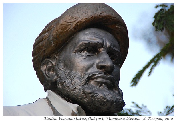 Aladin Visram statue, Mombasa fort, Kenya - S. Deepak, 2012