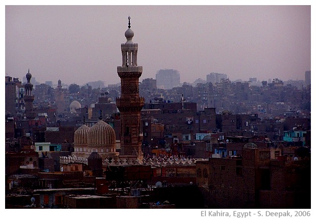 Dusk in Old Cairo, Egypt - images by Sunil Deepak, 2006