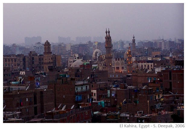 Dusk in Old Cairo, Egypt - images by Sunil Deepak, 2006