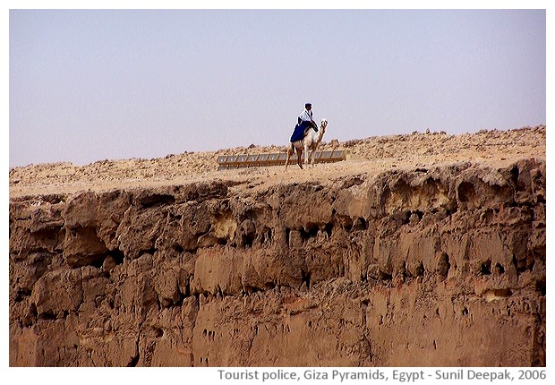 Tourist police in white uniform, Giza, Egypt - images by Sunil Deepak, 2014