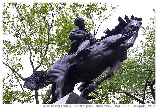 Jose Marti sculpture, central park, New York, USA - images by Sunil Deepak, 2012