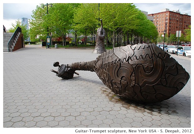 Guitar & trumpet by Tony Cragg, New York - S. Deepak, 2012
