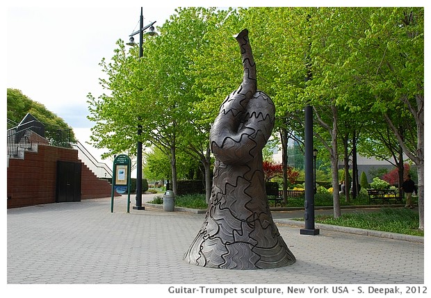 Guitar & trumpet by Tony Cragg, New York - S. Deepak, 2012