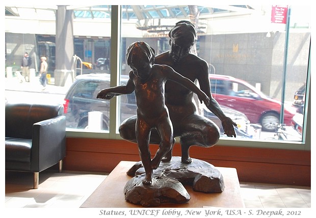 Statues at UNICEF lobby, New York - S. Deepak, 2012