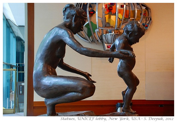 Statues at UNICEF lobby, New York - S. Deepak, 2012