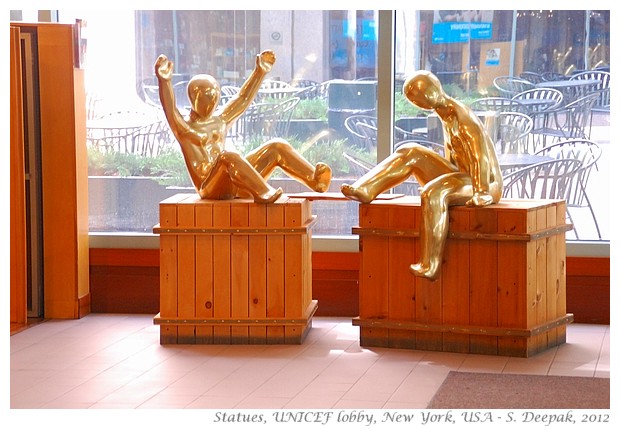 Statues at UNICEF lobby, New York - S. Deepak, 2012