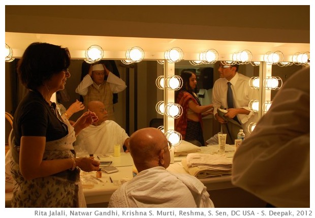 Actors preparing for A Tryst with destiny, Washington DC, USA - S. Deepak, 2012