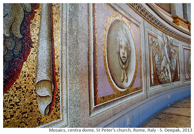 Mosaics inner dome of St Peter's church, Rome, Italy - S. Deepak, 2013