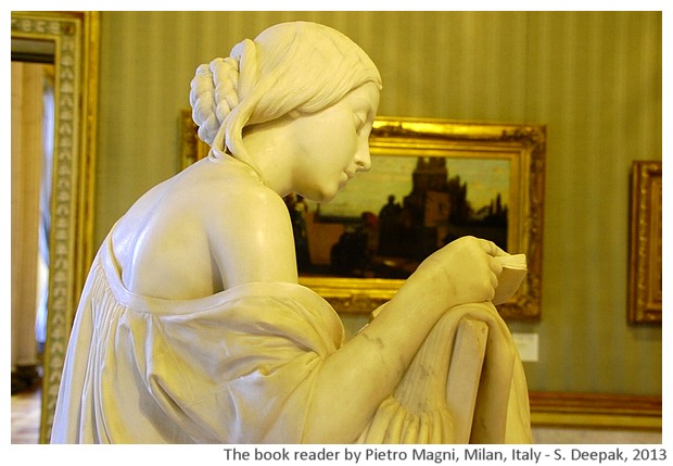 Woman reading book, Modern art gallery Miolan, Italy - S. Deepak, 2013