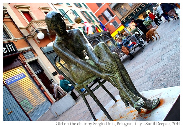 Girl on the chair by Sergio Unia, Bologna, Italy - images by Sunil Deepak, 2014