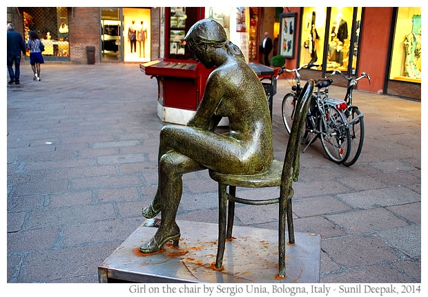 Girl on the chair by Sergio Unia, Bologna, Italy - images by Sunil Deepak, 2014