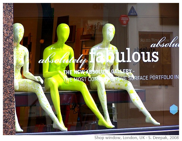 Green & yellow, shop window, London UK - S. Deepak, 2008