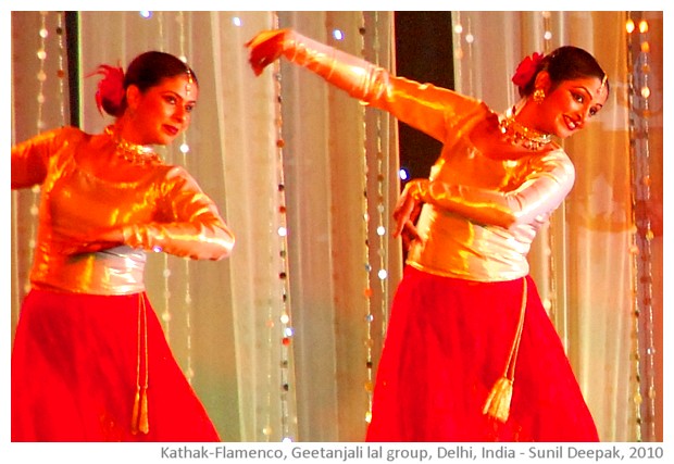 Kathak Flamenco fusion dance, Delhi, India - images by Sunil Deepak, 2010