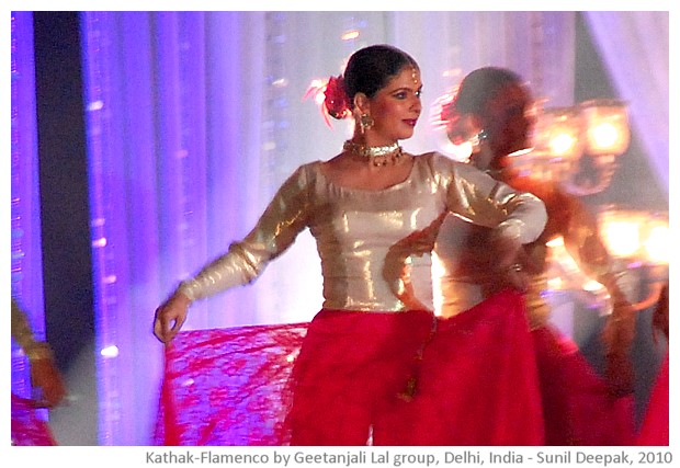 Kathak Flamenco fusion dance, Delhi, India - images by Sunil Deepak, 2010