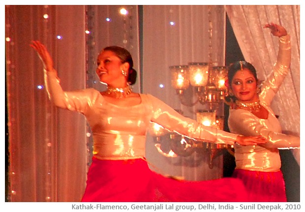 Kathak Flamenco fusion dance, Delhi, India - images by Sunil Deepak, 2010