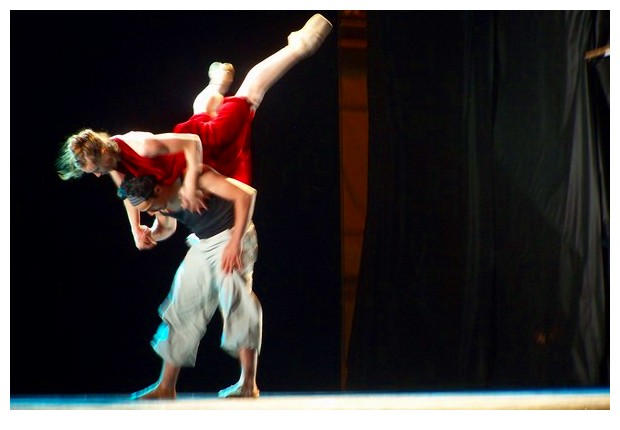 Rehearsal of a modern dance show, Bologna, Italy