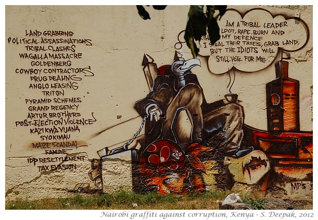 Graffiti against corruption, Nairobi, Kenya - S. Deepak, 2012