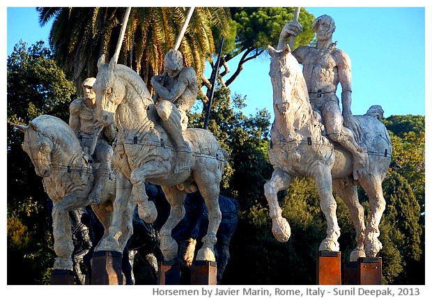 Horsemen, Javier Marin, Rome, Italy - images by Sunil Deepak, 2013