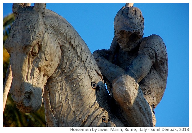 Horsemen, Javier Marin, Rome, Italy - images by Sunil Deepak, 2013