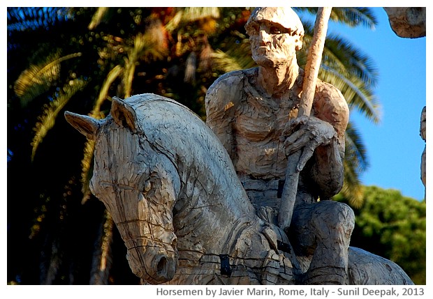 Horsemen, Javier Marin, Rome, Italy - images by Sunil Deepak, 2013