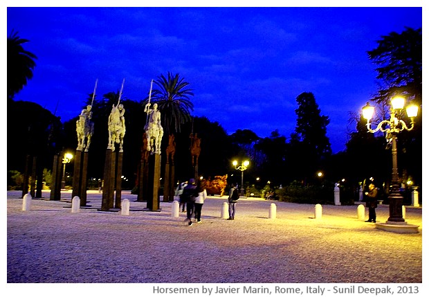 Horsemen by Javier Marin, Picio, Rome, Italy - images by Sunil Deepak, 2013