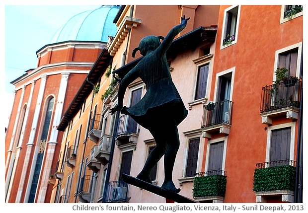 Fontana dei bimbi of Nereo Quagliato, Vicenza, Italy - images by Sunil Deepak, 2013