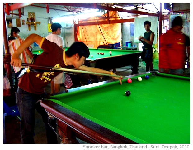 Snooker bar, Bangkok,Thailand - images by Sunil Deepak, 2010