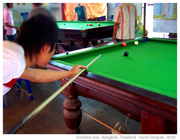 Snooker bar, Bangkok,Thailand - images by Sunil Deepak, 2010