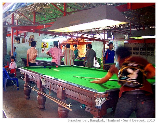Snooker bar, Bangkok,Thailand - images by Sunil Deepak, 2010