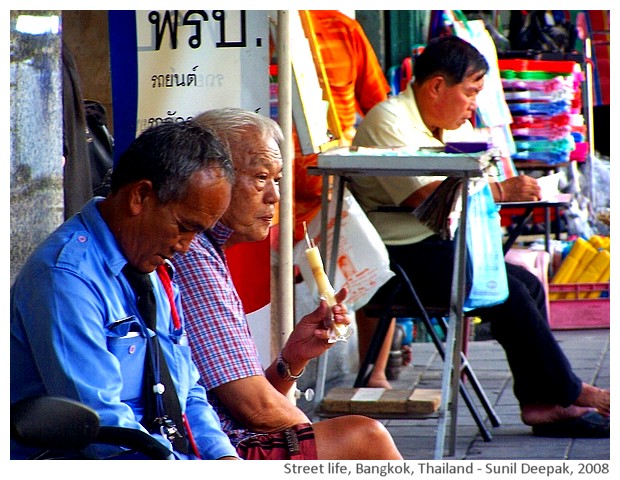 Street people, Bangkok, Thailand - images by Sunil Deepak, 2008