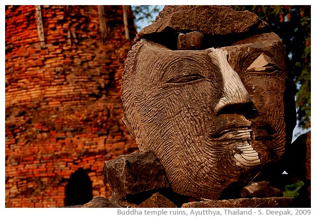 Ruins of Buddha temple, Aytthya, Thailand - images by Sunil Deepak, 2013