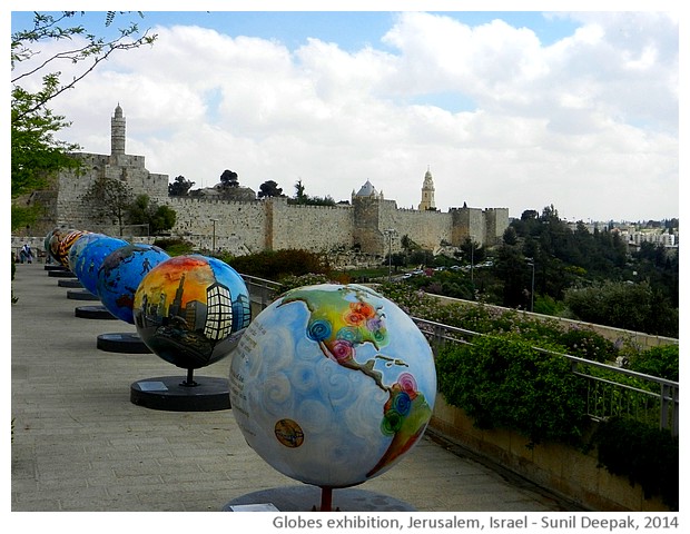Cool globes exhibition, Jerusalem, Israel - images by Sunil Deepak, 2014