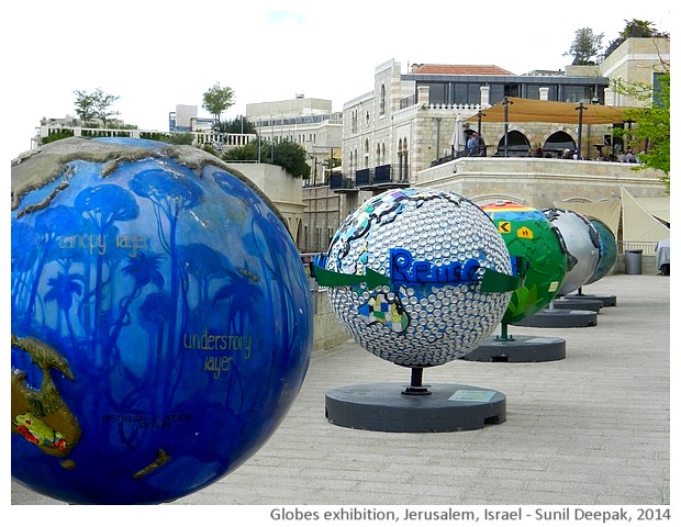 Cool globes exhibition, Jerusalem, Israel - images by Sunil Deepak, 2014