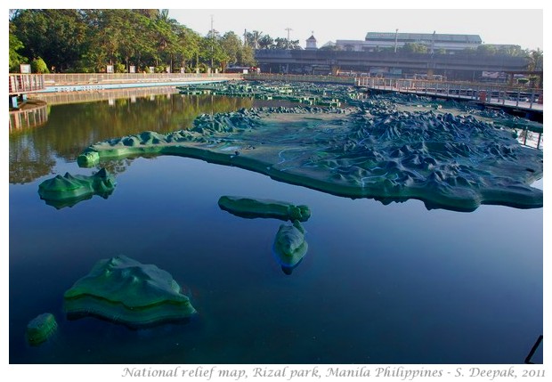 Philippines relief map, Rizal Park, Manila - S. Deepak, 2011