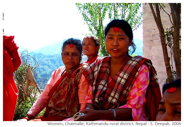 Women, Chaimalle, Kathmandu rural district, Nepal - images by Sunil Deepak