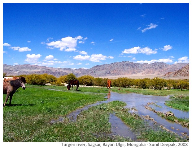 Turgen river, Sagsai, Bayan Ulgii, Mongolia - images by Sunil Deepak, 2008